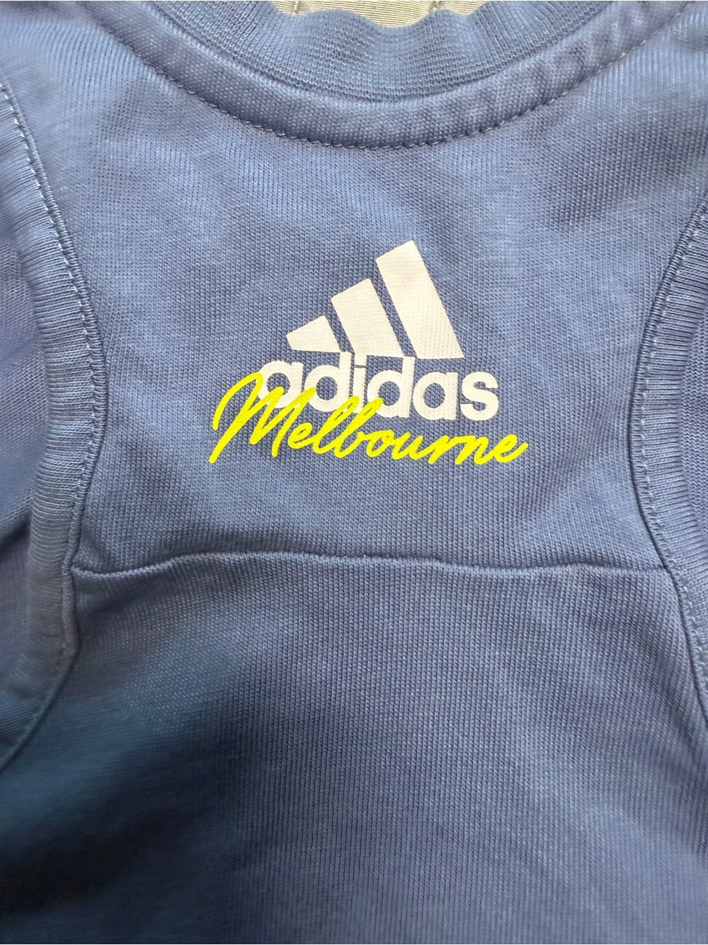 Adidas Women’s “Ace Cream” tennis Graphic Tank Top - Blue and Yellow M - Picture 4 of 7